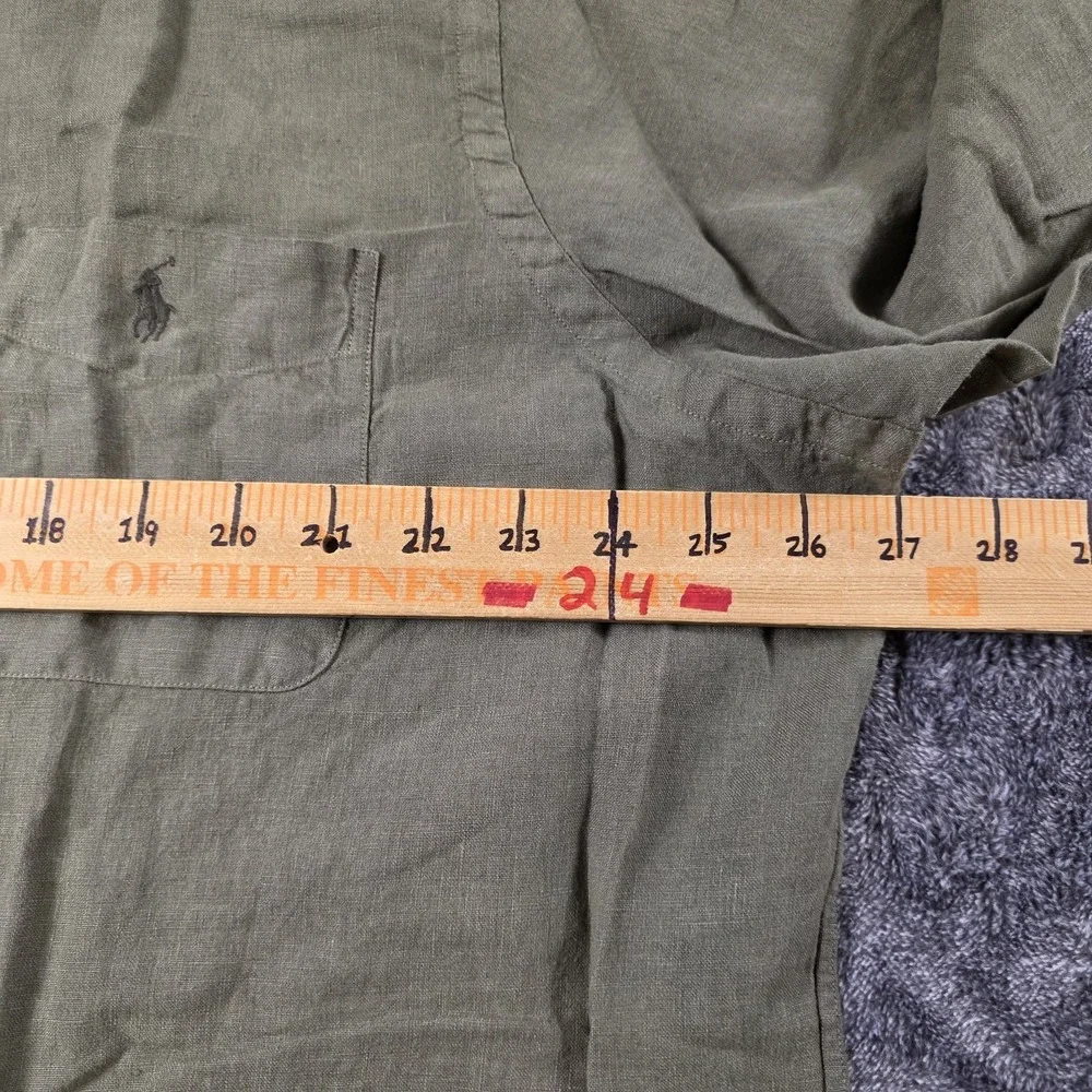 Polo Ralph Lauren Classic Linen Shirt‎ Mens XXL Beach Resort Vacation Boracay